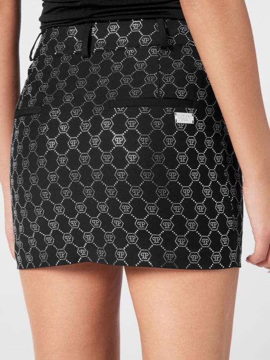 26SS 필립 플레인 숏 스커트 AADCWRV0600PTE076N 02 Black - PHILIPP PLEIN