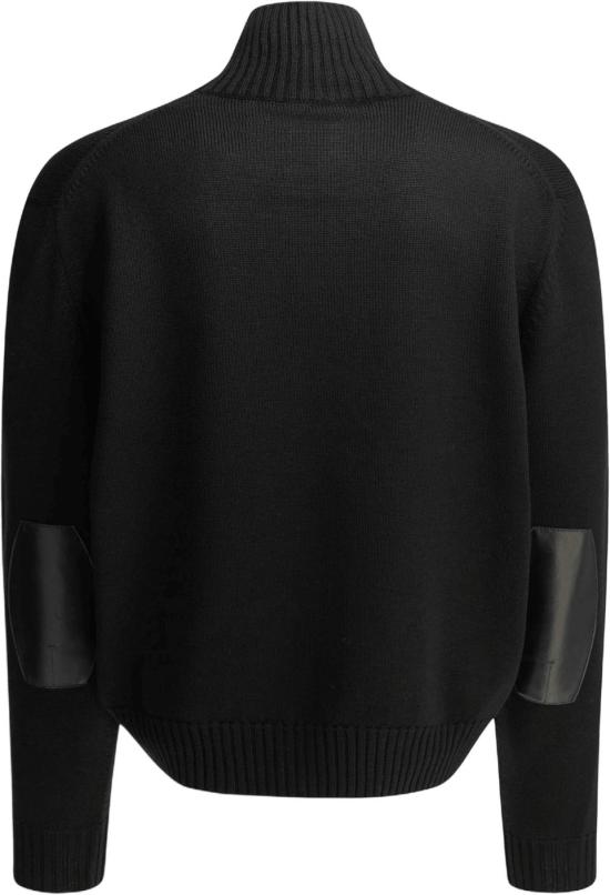 26FW 톰포드 자켓 TOMFORDKZL027YMW152NAAMERINOWOOLLEATHERPATCHEDZIPTHROUGHCARDIGANZIPTHROUGHKNITWEARBLACK - TOMFORD