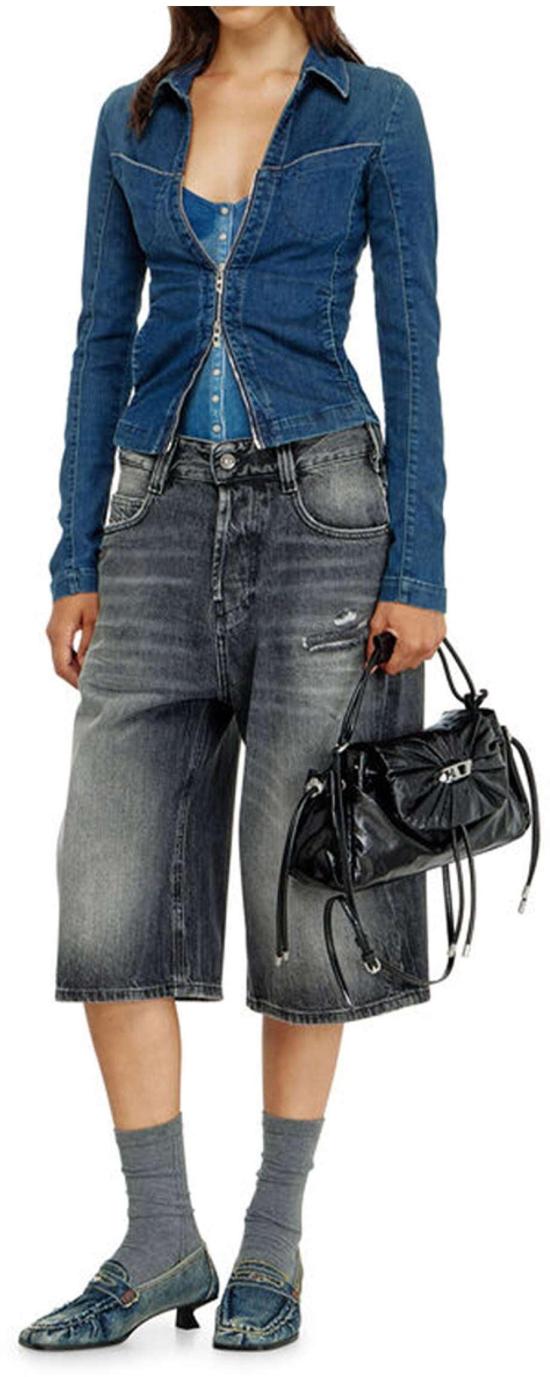 26FW 디젤 데님 셔츠 A250000IFBY01 BLUE - DIESEL