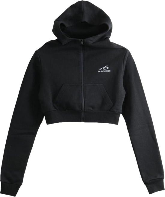 26FW 발렌시아가 후드 티셔츠 A0024RTUVQ51000 BLACK