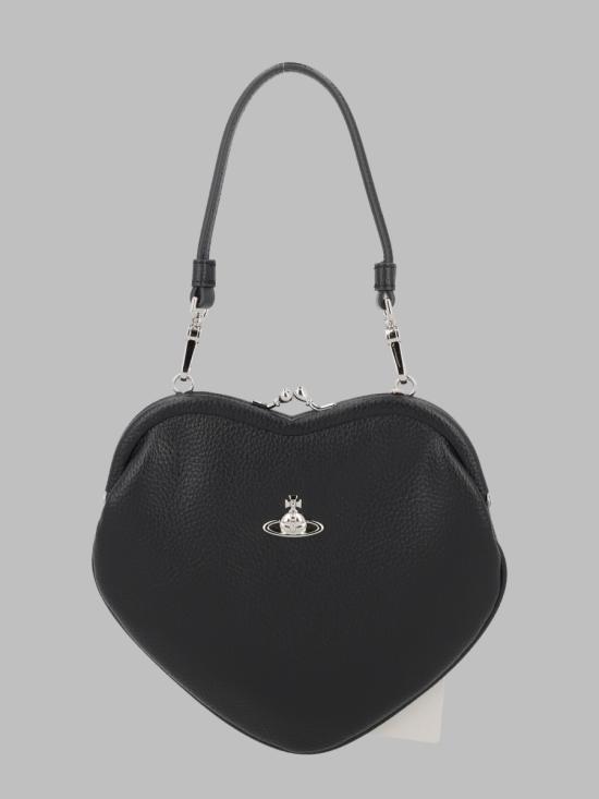 26FW 비비안웨스트우드 벨 하트 프레임 퍼스 4B01000CW S000DN403 BLACK