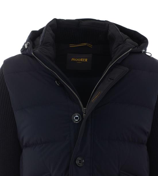 26FW 무레르 포스콜로 KNM 패디드 봄버 니트 자켓 FOSCOLO KNMU0402 Blue - MOORER