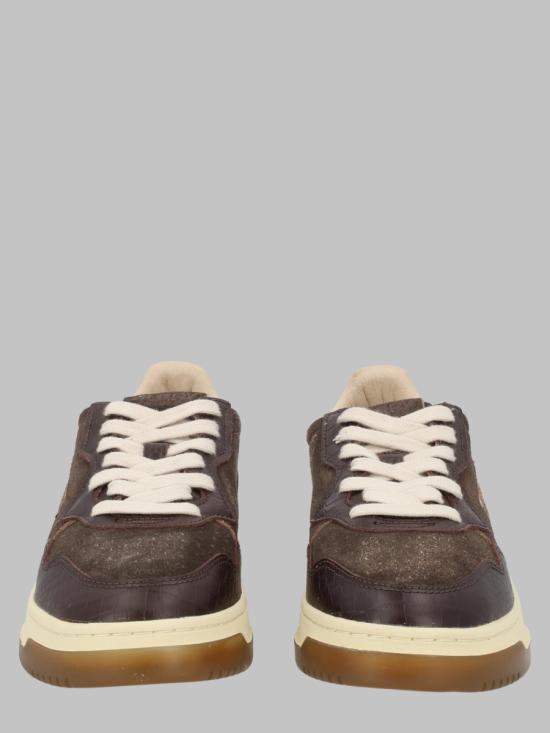 26FW 오트리 메달리스트 로우 레더 스니커즈 AULW CJ01 DARK BROWN