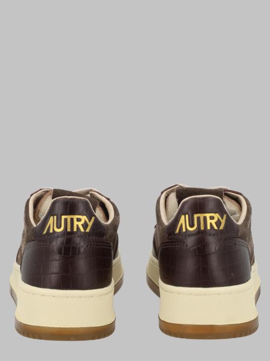 26FW 오트리 메달리스트 로우 레더 스니커즈 AULW CJ01 DARK BROWN - AUTRY
