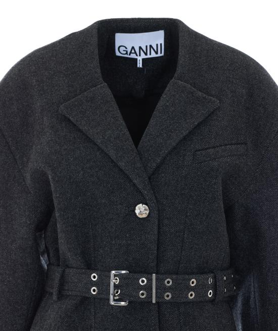 26FW 가니 수트 자켓 A1130013 252 Grey - GANNI