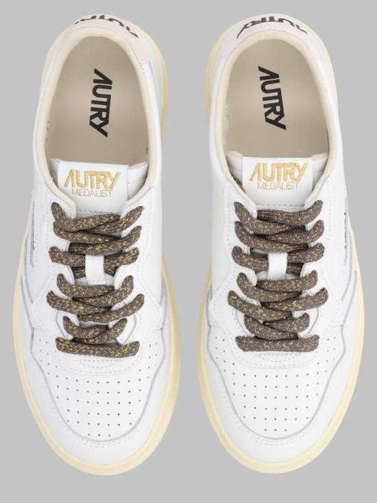 26FW 오트리 메달리스트 로우 레더 스니커즈 AULW SW05 WHITE
