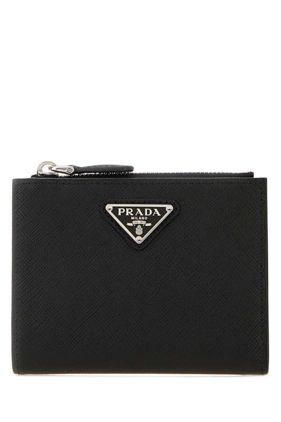 26FW 프라다 트라이앵글 로고 반지갑 1ML050 QHH F0632 BLACK DOM