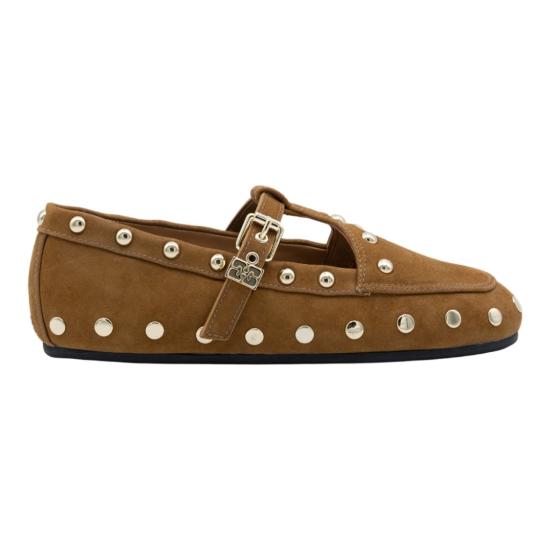 26FW 가니 플랫 슈즈 D1020021983 Brown