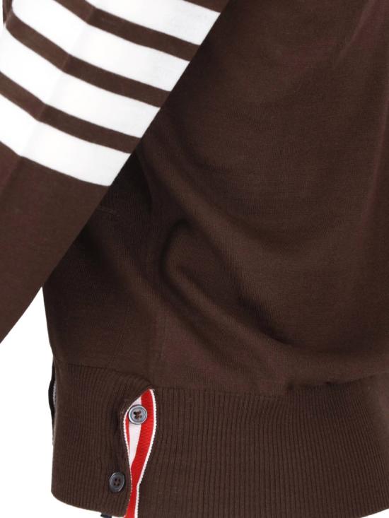 26FW 톰브라운 파인 메리노 울 4바 릴렉스 핏 가디건 FKC334A Y1014208 Brown - THOM BROWNE