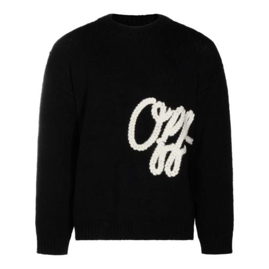 26FW 오프화이트 스웨터 OMHE212F26KNI002001 Black
