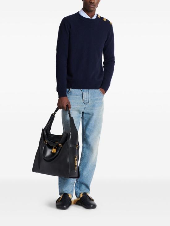 25FW 발망 데님 팬츠 FH1MI083DF81 6AW Blue - BALMAIN
