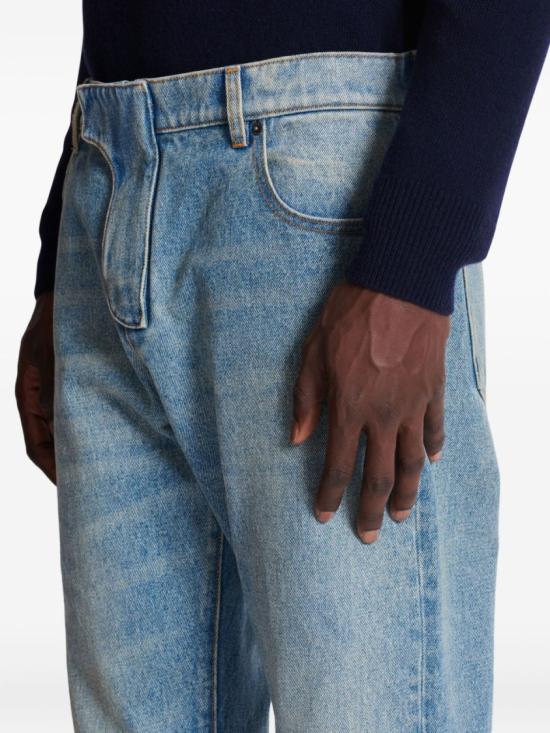 25FW 발망 데님 팬츠 FH1MI083DF81 6AW Blue - BALMAIN