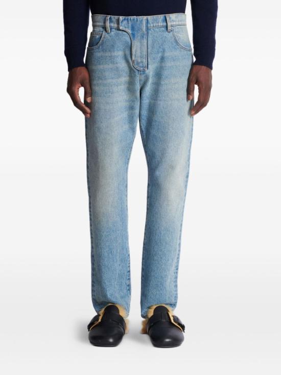 25FW 발망 데님 팬츠 FH1MI083DF81 6AW Blue - BALMAIN