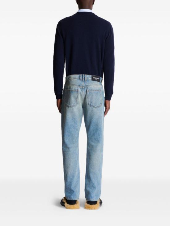 25FW 발망 데님 팬츠 FH1MI083DF81 6AW Blue - BALMAIN