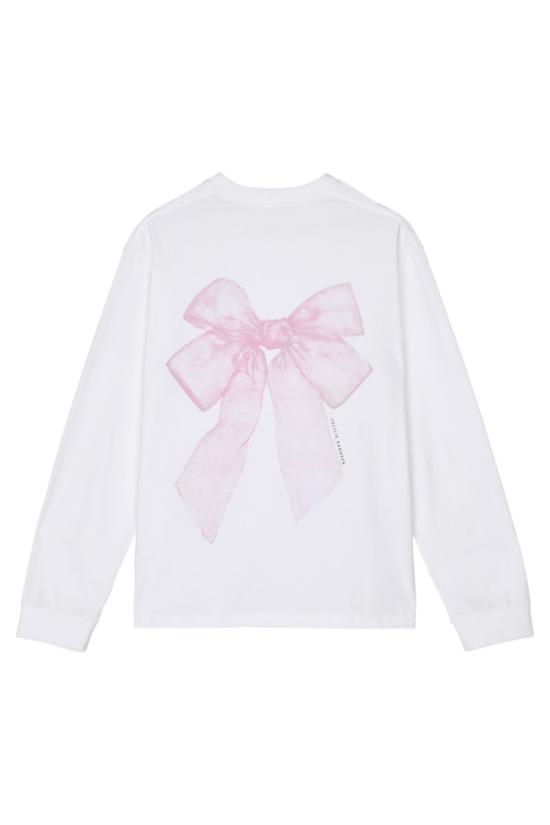 26FW 세실리아 반센 긴팔 티셔츠 26RTW19006WHITEPINK - CECILIE BAHNSEN