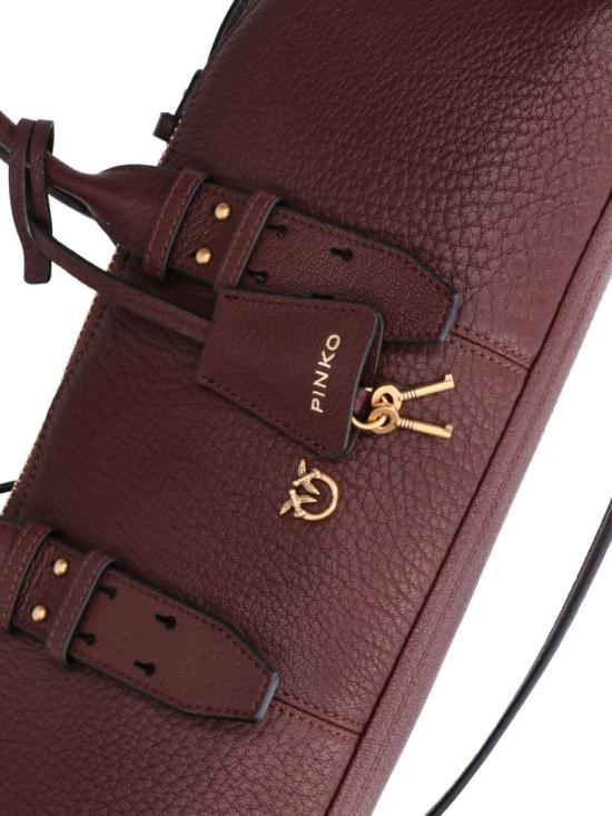 26FW 핑코 토트백 106169 A3CXL88Q Burgundy - PINKO