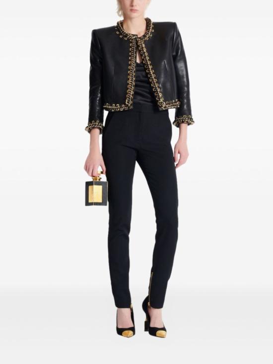 25FW 발망 수트 팬츠 FF1PM045ME54 EAP Black - BALMAIN