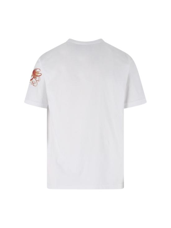 26FW 비비안웨스트우드 자수 로고 골지 크루넥 반팔 티셔츠 3G01005W J00BLA401 White - VIVIENNE WESTWOOD