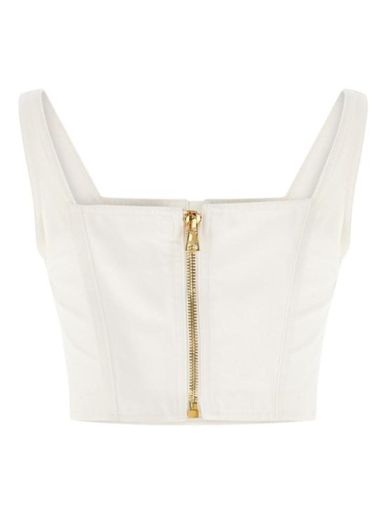 26SS 발망 민소매 티셔츠 GF1AD214DG14 0FC White - BALMAIN