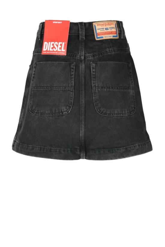  디젤 데님 스커트 블랙 코튼 여성 미니  스커트 - DIESEL