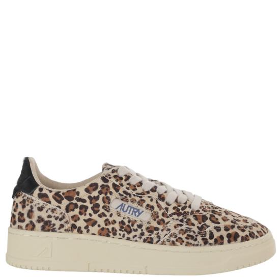26FW 오트리 메달리스트 로우 레더 스니커즈 AULWJA04PONYSAFARI LEOPBLK Neutrals