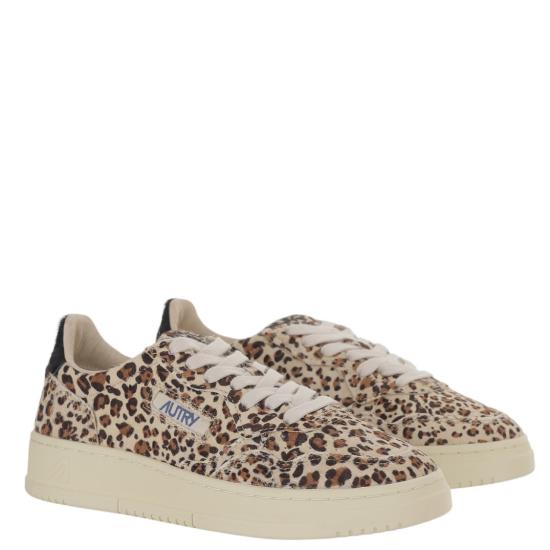 26FW 오트리 메달리스트 로우 레더 스니커즈 AULWJA04PONYSAFARI LEOPBLK Neutrals - AUTRY