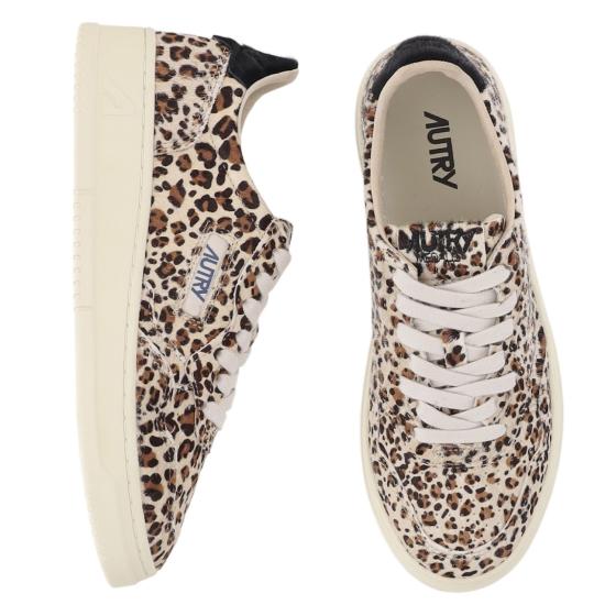 26FW 오트리 메달리스트 로우 레더 스니커즈 AULWJA04PONYSAFARI LEOPBLK Neutrals - AUTRY