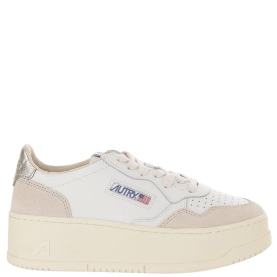 26FW 오트리 메달리스트 플랫폼 스니커즈 PTLWLS01LEATSUEDEWHTPLAT White