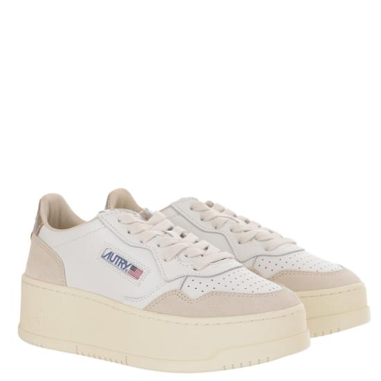26FW 오트리 메달리스트 플랫폼 스니커즈 PTLWLS01LEATSUEDEWHTPLAT White - AUTRY
