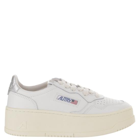 26FW 오트리 메달리스트 플랫폼 스니커즈 PTLWLL05LEATWHTSILVER White