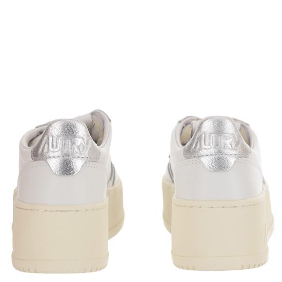 26FW 오트리 메달리스트 플랫폼 스니커즈 PTLWLL05LEATWHTSILVER White - AUTRY