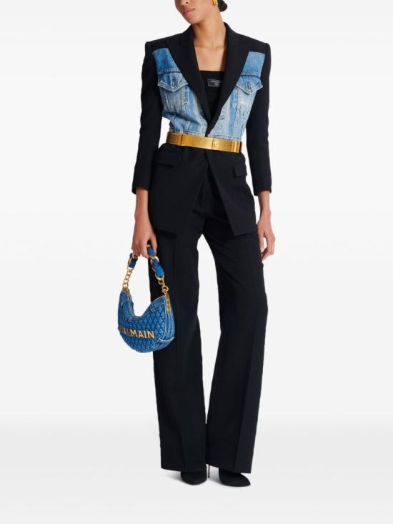  발망 수트 팬츠 EF0PO160WC09 OPA Black - BALMAIN