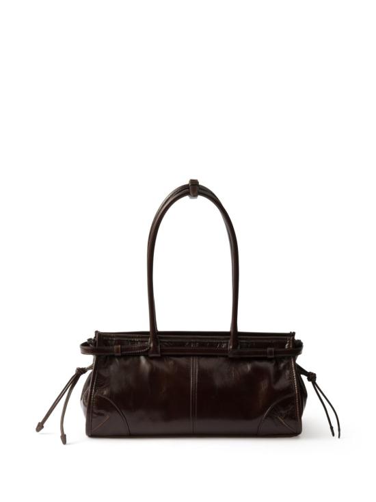 26FW 프라다 보니 미디움 스웨이드 핸드백 1BA426 2CYR F01D6 DARK BROWN DOM - PRADA