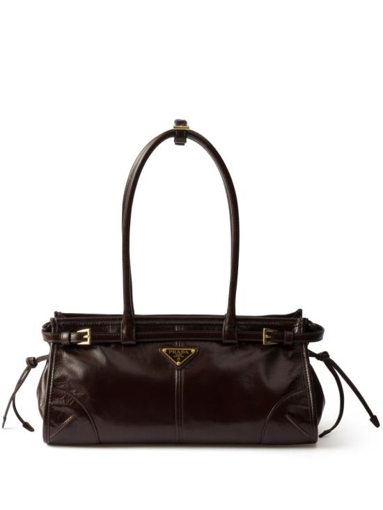 26FW 프라다 보니 미디움 스웨이드 핸드백 1BA426 2CYR F01D6 DARK BROWN DOM