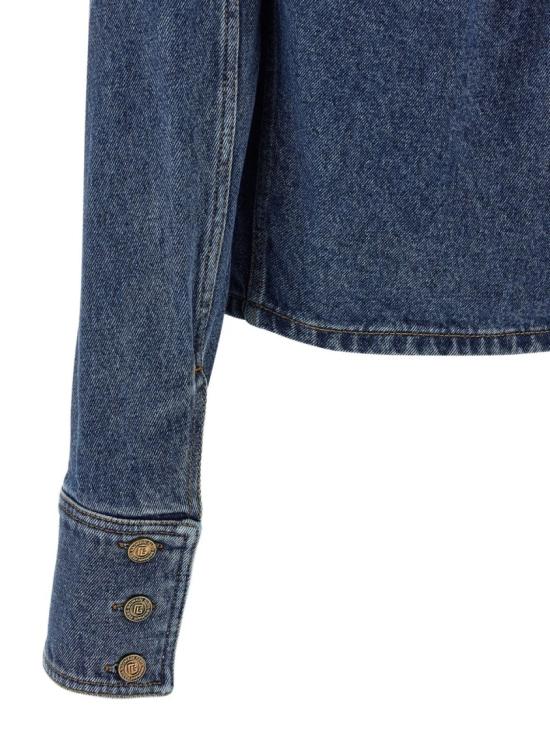 26SS 발망 데님 자켓 GF1TC215DG08 6EX Grey - BALMAIN