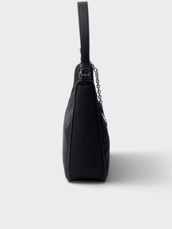 26FW 프라다 리나일론 앤 사피아노 미니 백 1N204P R064 F0002 BLACK DOM - PRADA