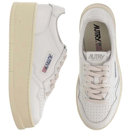 26FW 오트리 메달리스트 플랫폼 스니커즈 PTLWLL15LEATWHT White - AUTRY