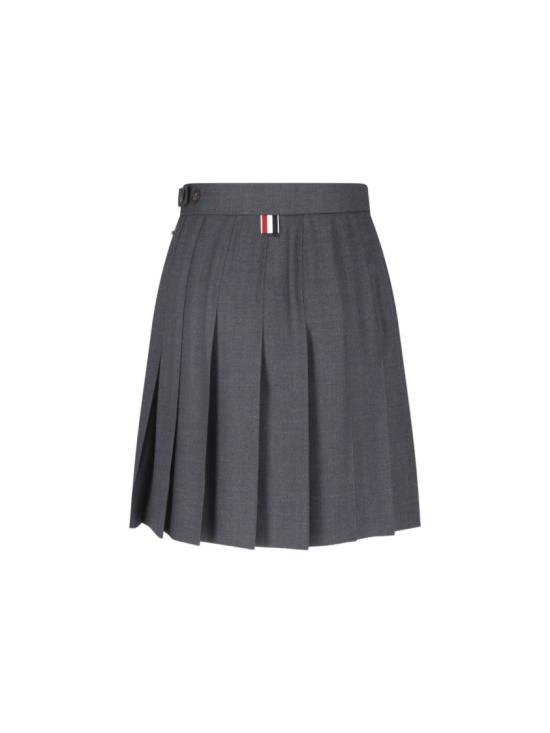 26FW 톰브라운 슈퍼 120수 스쿨 유니폼 드롭백 플리츠 미니 스커트 FGC402V 00626025 Grey - THOM BROWNE