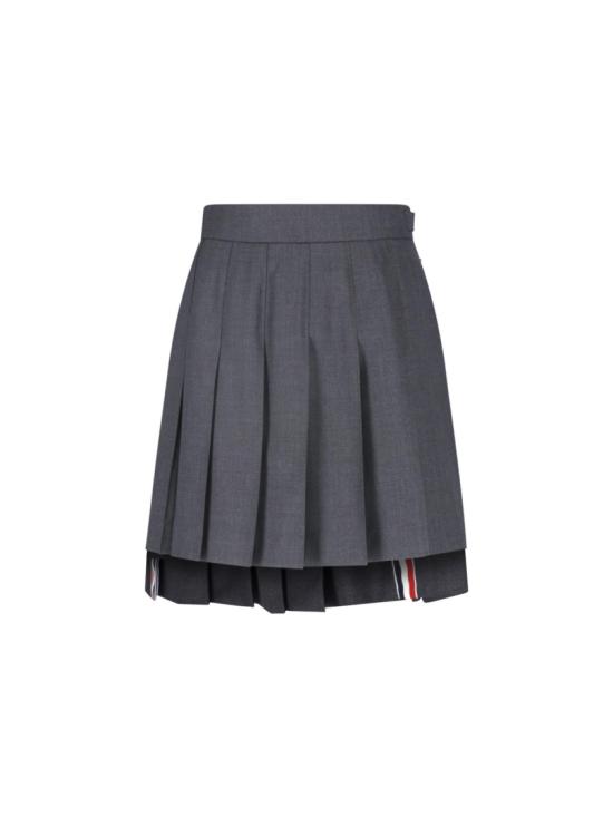 26FW 톰브라운 슈퍼 120수 스쿨 유니폼 드롭백 플리츠 미니 스커트 FGC402V 00626025 Grey