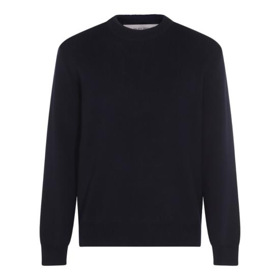 26FW 골든구스 로고 코튼 라운드넥 스웨터 GMP00841P00066250486 Black