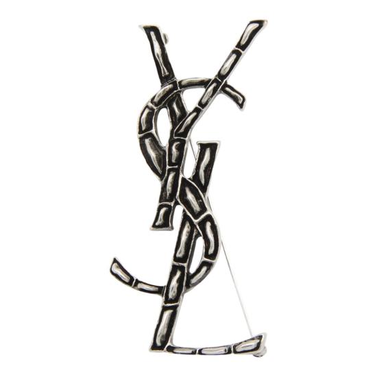 26FW 생로랑 YSL 오피움 크로커다일 브로치 470371Y15008142 Silver