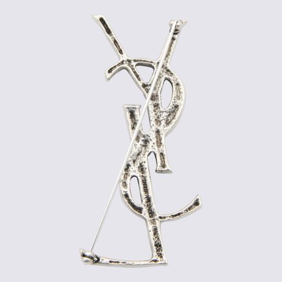 26FW 생로랑 YSL 오피움 크로커다일 브로치 470371Y15008142 Silver - SAINT LAURENT