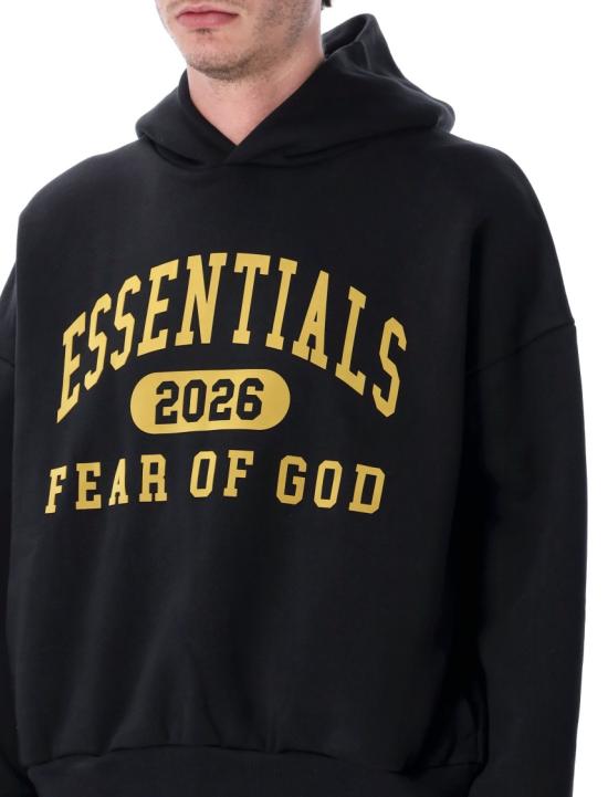 26SS 피어오브갓 로고 클래식 후드 티셔츠 피어오브갓 192HO256861FVB Black - FEAR OF GOD