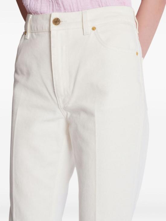 26SS 발망 스트레이트 팬츠 GF1MI070DG14 0FC White - BALMAIN