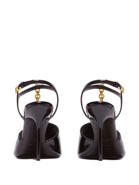 25FW 발망 싱크 페이턴트 카프스킨 샌들 FN1UH154LPAT 0PA Black - BALMAIN