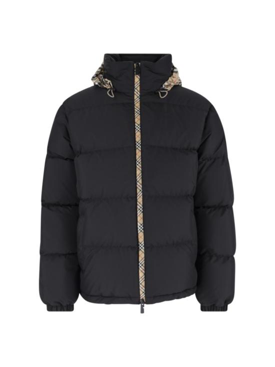 26FW 버버리 체크 테이프 스노우든 푸퍼 자켓 8110196A1189 Black
