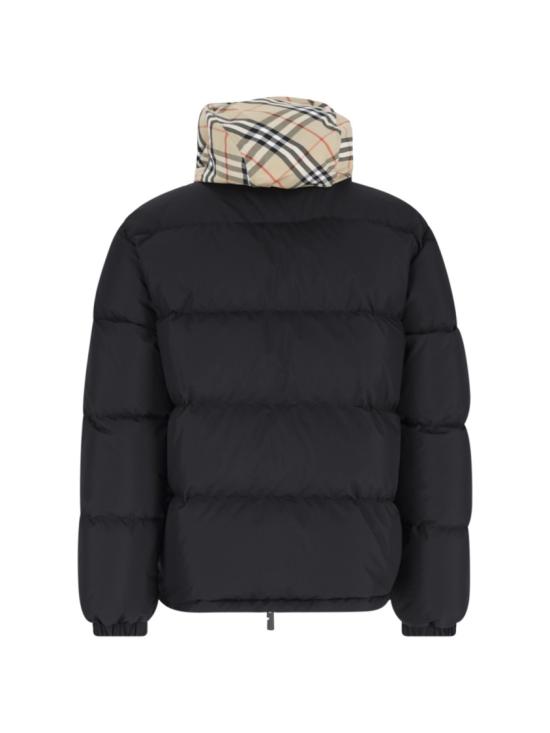 26FW 버버리 체크 테이프 스노우든 푸퍼 자켓 8110196A1189 Black - BURBERRY