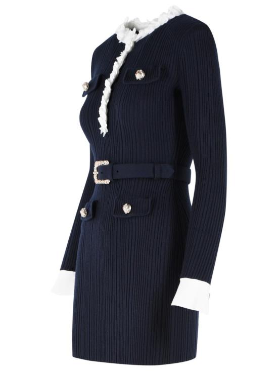 26FW 셀프 포트레이트 숏 원피스 AW26 101S N NAVY Black - SELF PORTRAIT