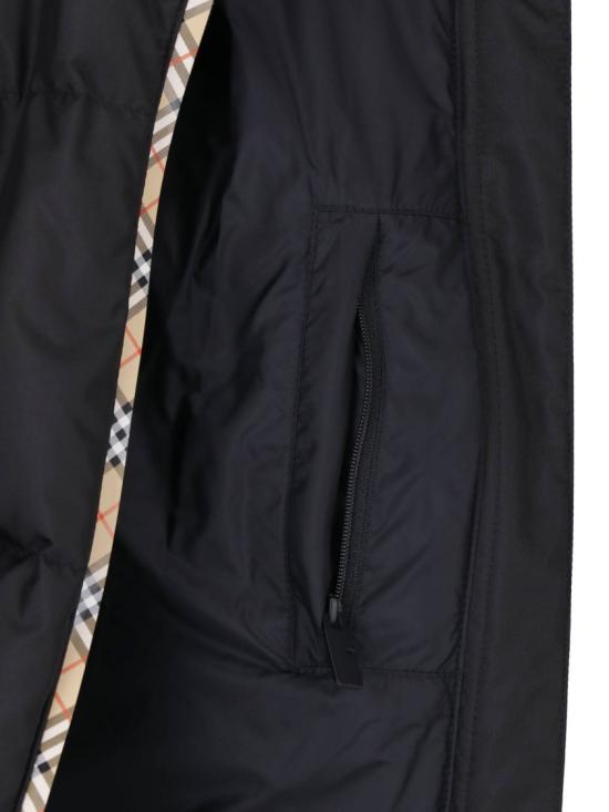 26FW 버버리 체크 테이프 앰블사이드 푸퍼 자켓 8110250A1189 Black - BURBERRY