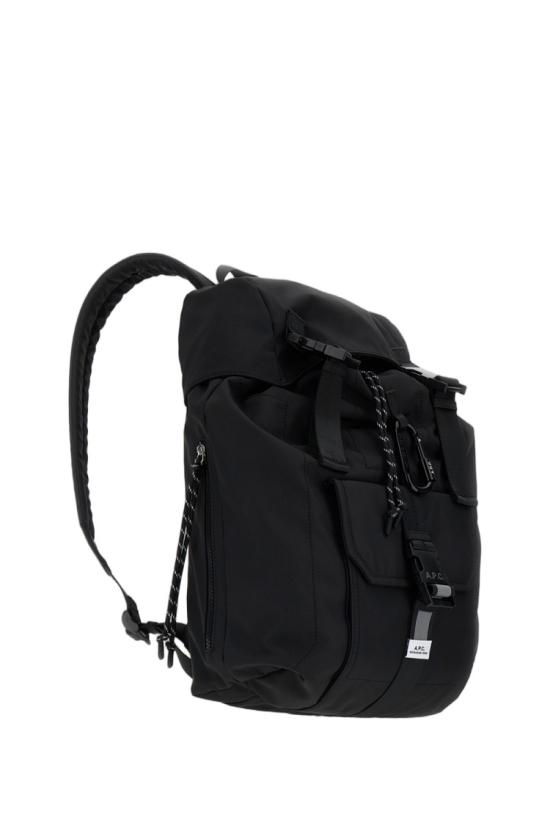 26FW 아페쎄 로고 프린트 버클 플랩 백팩 PAAGEH62631LZZ Black - A.P.C.